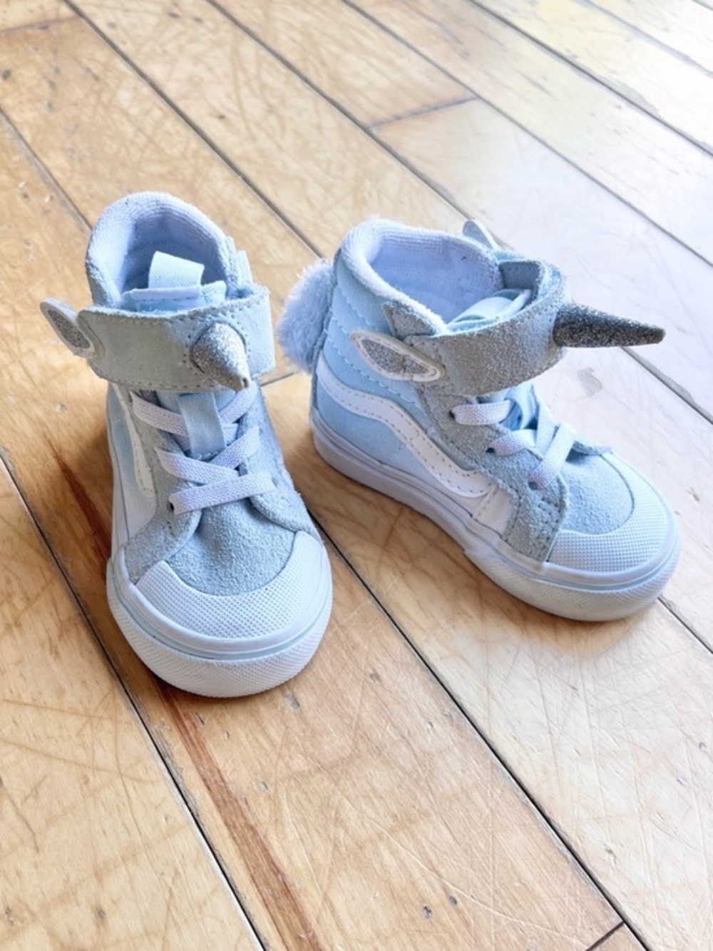 Vans Baby Unicorn SK8-HI Light Blue High‑Top Sneakers Shoes Size 4